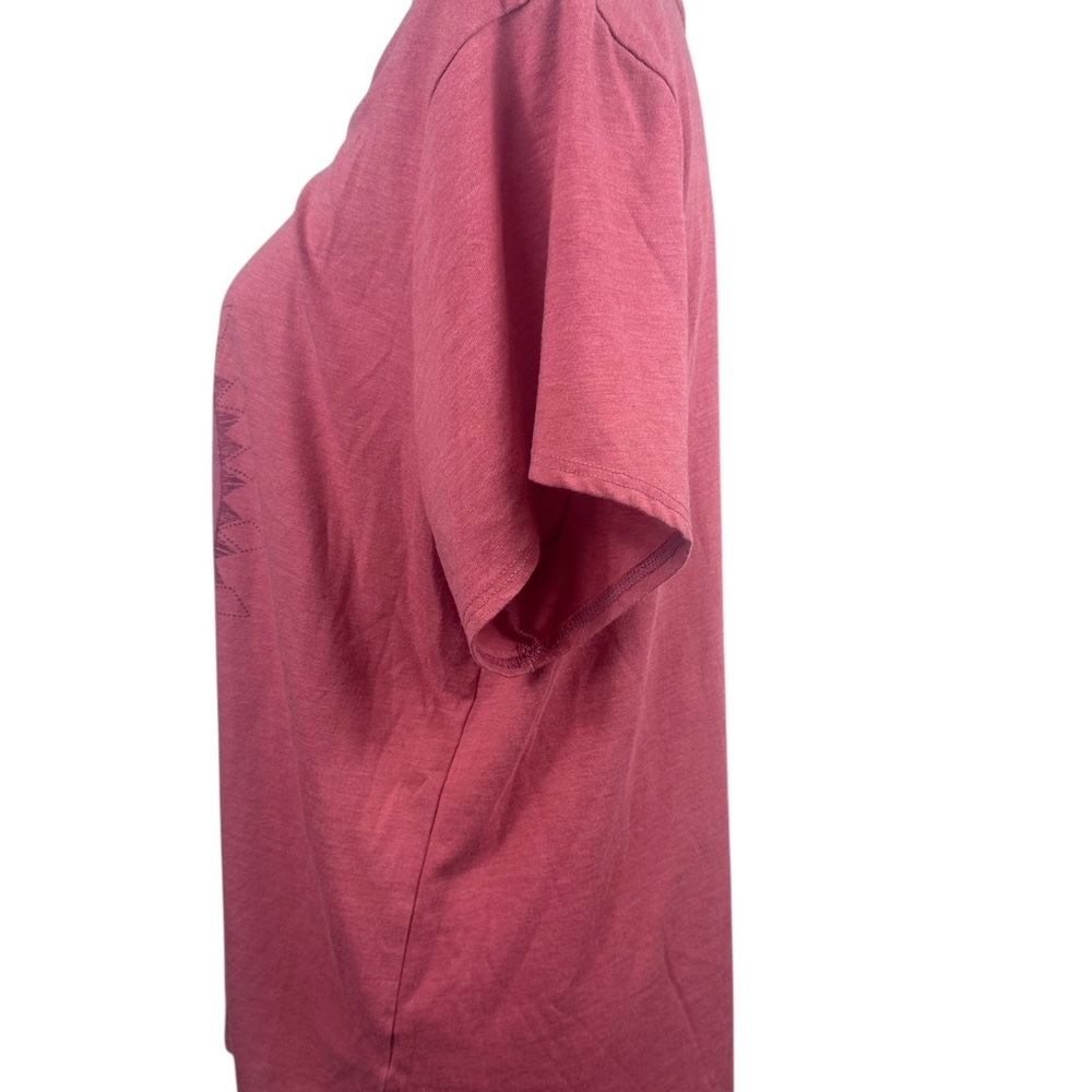Lucky Brand salmon pink colored short sleeve top with silver studs size XL - Picture 5 of 9